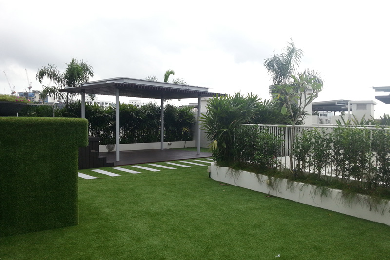 现代简约屋顶花园设计装修实景图-成都青望园林景观设计公司