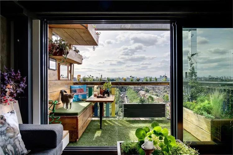 4平方米小阳台花园设计，4平米阳台花园图片（10）-成都青望园林景观设计公司