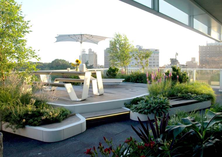 160平方大露台花园设计装修参考案例-成都青望园林景观设计公司