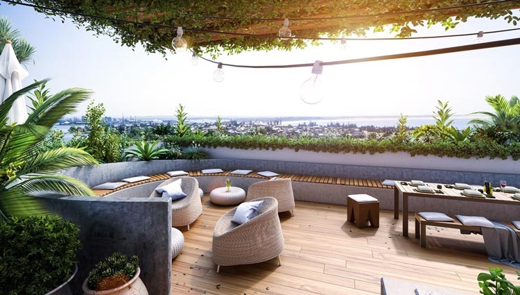 120平米屋面露台花园设计，120㎡露台花园设计实景图片案例参考-成都青望园林景观设计公司