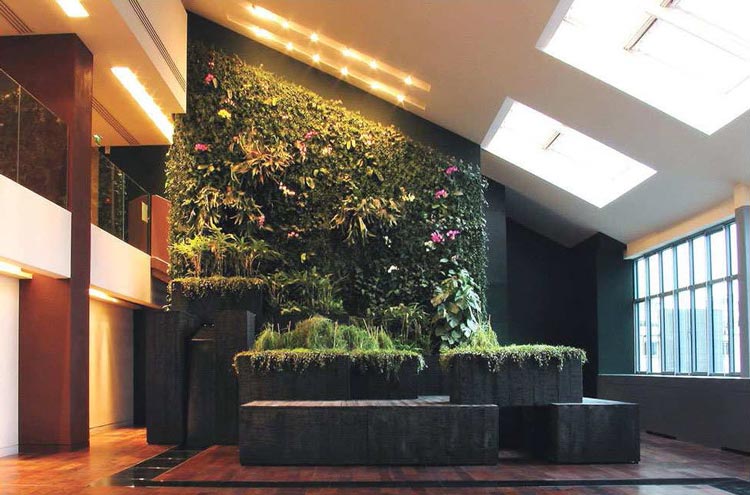 酒店仿真植物墙图片大全，酒店大堂仿真植物墙装饰定制设计-成都青望园林景观公司
