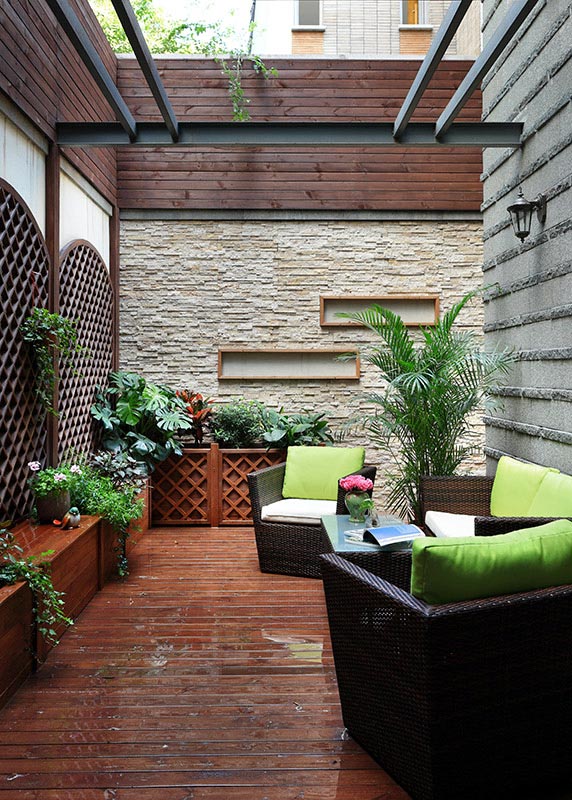 40平米小花园怎么设计_40㎡花园景观设计-成都青望私家花园设计