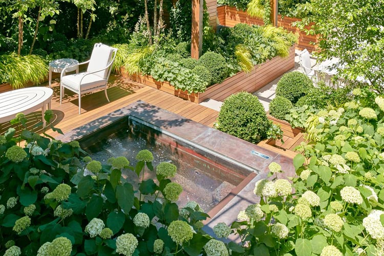 40平楼顶露台花园实景图片-成都青望私家花园设计