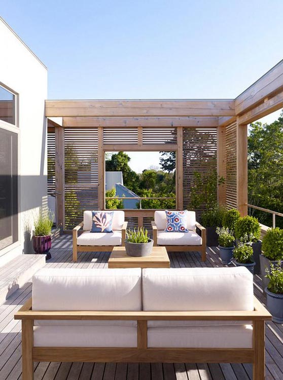 简单漂亮顶楼露台花园实景图片欣赏-成都青望私家花园设计