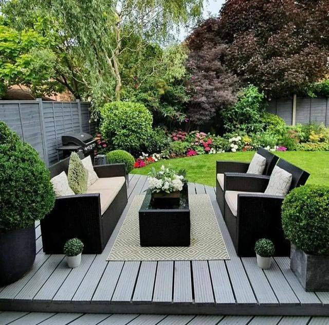 小型独栋别墅花园设计实景图片-青望私家花园设计