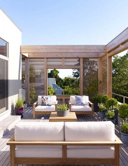 100平米顶楼露台花园设计实景图片-青望私家花园设计