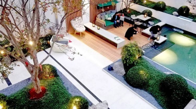 60平方米别墅花园设计图实景图效果图-青望私家花园设计-1