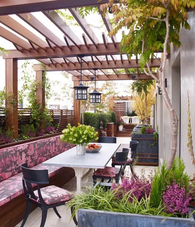 28平米露台花园设计实景图片-青望私家花园设计