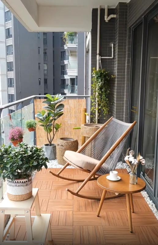 3平米小阳台花园实景图片欣赏-青望私家花园设计