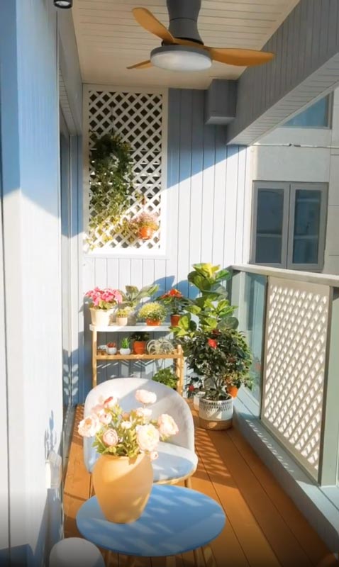 3平米小阳台花园实景图片欣赏-青望私家花园设计