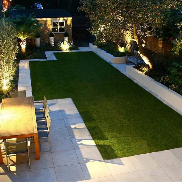 别墅私家花园设计单价费用多少钱一平方米_现代风别墅花园设计-成都青望私家花园设计