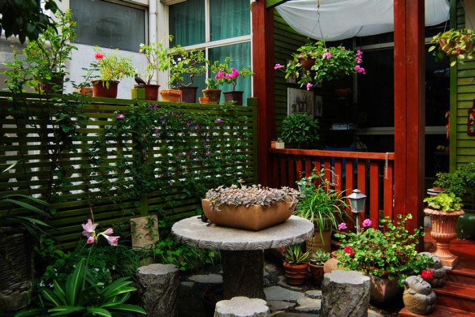 别墅20平小花园装修效果图实景图片-青望私家花园设计