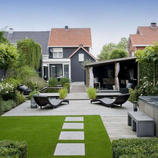 现代风格别墅花园设计图片实景案例-青望私家花园设计-1