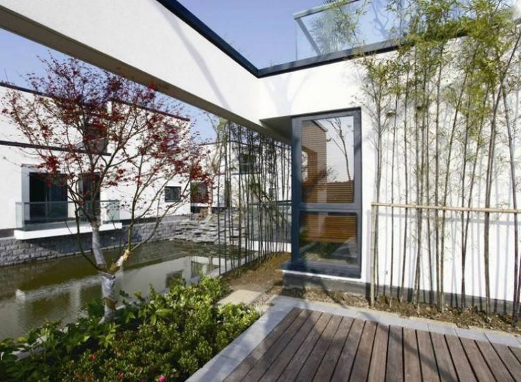 成都现代中式风格庭院设计图实景图效果图-青望私家花园设计-1