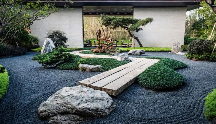 专业小型独栋别墅花园设计实景图片-青望私家花园设计
