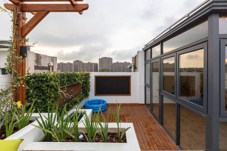 60平方屋顶花园设计实景图片案例-青望私家花园设计-1