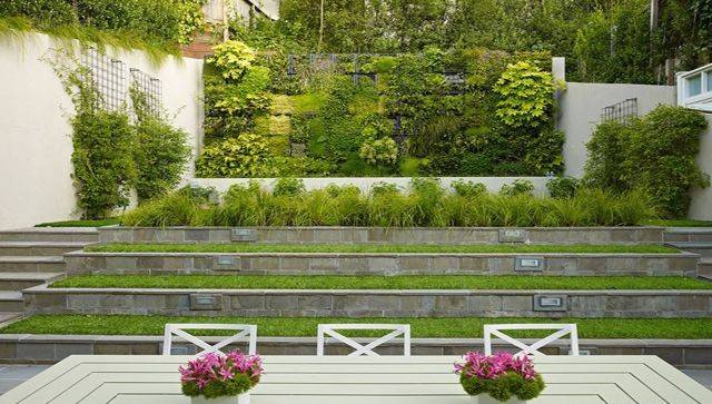现代风格别墅庭院景观设计实景图片-青望私家花园设计-1