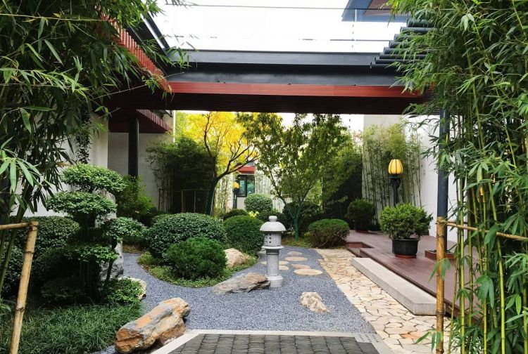新中式私家庭院景观设计实景图片-青望私家花园设计-1