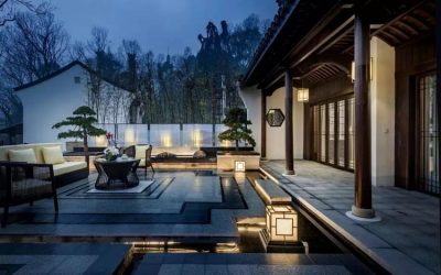 新中式私家别墅庭院景观设计实景图片案例13例
