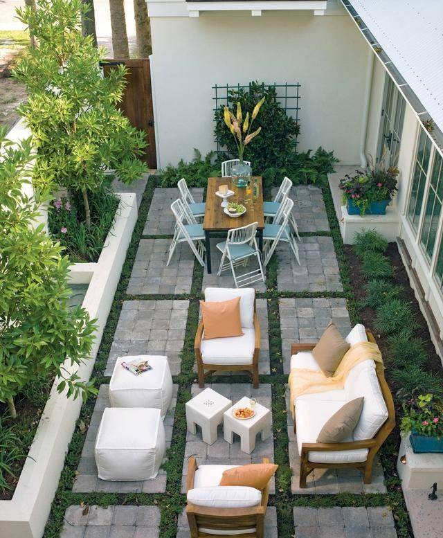 家里小花园50平方米怎么设计_50㎡小花园设计实景图片-青望私家花园设计-1