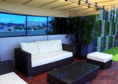 30平米现代风格露台花园设计实景图-成都亚博yb登录世界杯景观设计