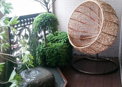 中海國際10平米居家陽臺花園設計實景圖-適合發呆的角落