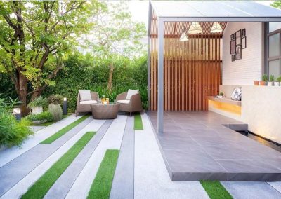 成都五龙山200㎡现代风别墅庭院景观设计施工实景图-成都青望园林景观设计