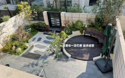 50平小花园如何设计布局，这个50㎡现代日式风花园给你参考