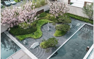 12款新中式花园日式花园设计装修实景图片案例欣赏