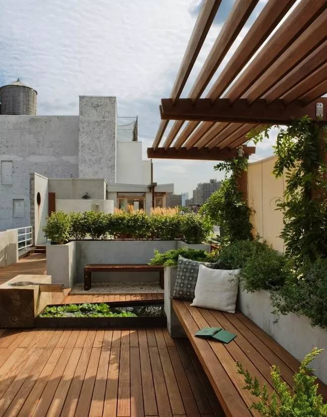 50平屋顶花园设计装修实景图片-成都青望园林景观设计公司-1