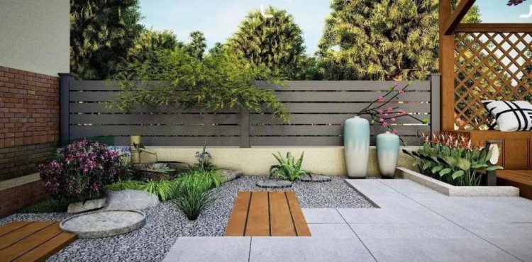 现代极简风格庭院花园设计实景图片-成都亚博yb登录世界杯景观设计公司