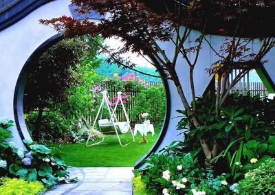 成都大邑云上新中式风别墅花园景观设计施工实景案例-成都亚博yb登录世界杯景观设计公司
