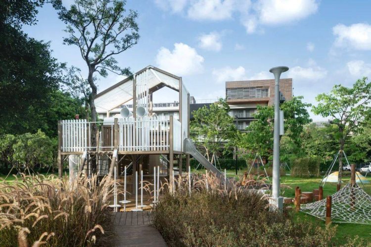 别墅庭院花园儿童娱乐区设计-成都亚博yb登录世界杯景观设计公司-1