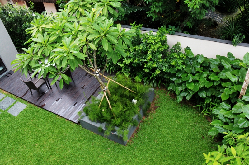 自然又现代简洁的别墅花园设计实景案例-成都青望园林景观设计