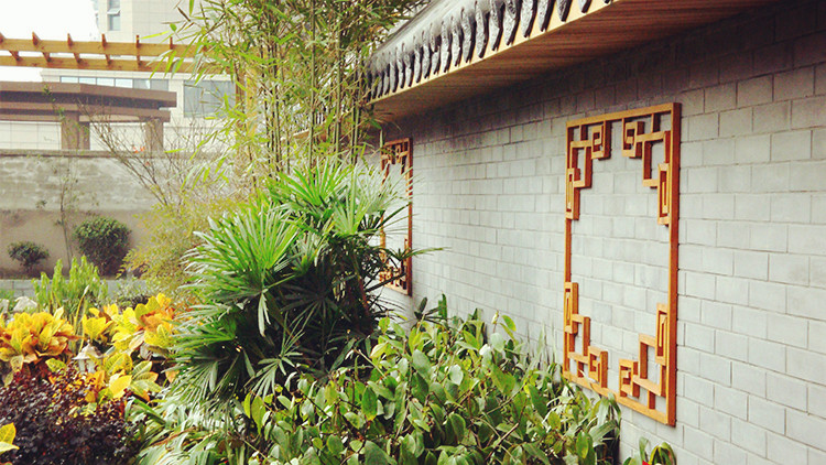 金沙祥域自然中式风格屋顶花园实景图_成都屋顶搭建