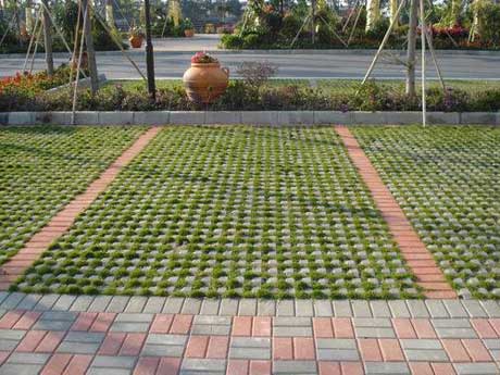 草坪砖在庭院设计中的用途-成都青望园林景观设计公司
