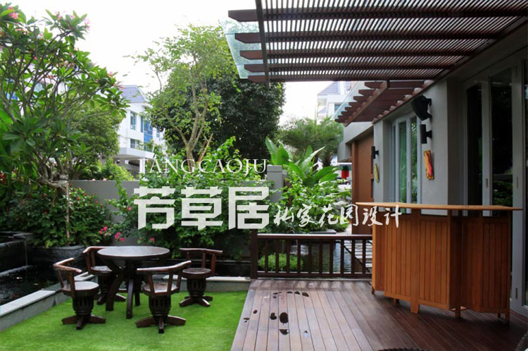 别墅花园实景图-成都青望园林景观设计公司