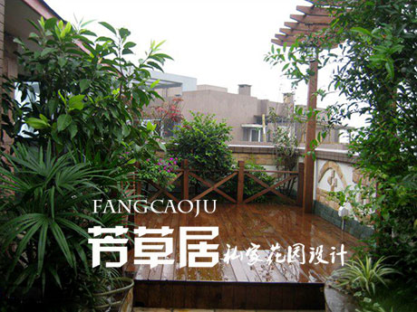 高地现代风格屋顶花园实景图_成都屋顶花园设计